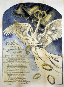 A béke allegorikus alakja – André Fontaine „Karácsony az eljövendő nagy békéért” verse, ill. V. Prouvé
