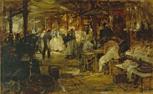 Le marché de la Madeleine, 1890 körül (olaj, fa) alkotó: Victor Gabriel Gilbert