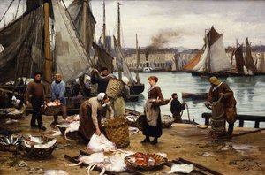 A fogás kirakása, 1881 alkotó: Victor Gabriel Gilbert