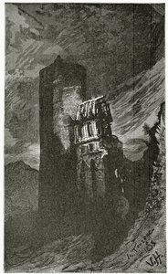 La Tourgue - illusztráció a Quatre Vingt Treize című kötetből, 19. század (színes metszet) alkotó: Victor Hugo