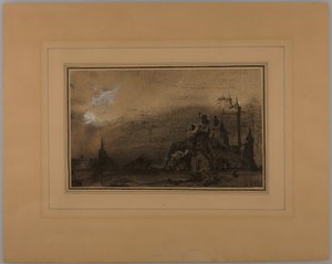 Tájkép egy kastéllyal alkotó: Victor Hugo