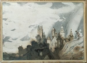 Le gay chateau (toll és mosás) alkotó: Victor Hugo