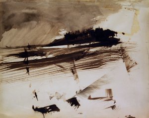 Cím nélkül, vagy: Egy sziget megidézése, 1870 (tinta és mosás papíron) alkotó: Victor Hugo