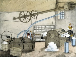 Mechanic spinning - litho by Janson. 19. század.