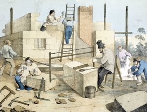 A macon, a szabó és a kőfűrész. Janson litho. 19. század.