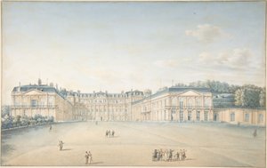 A Saint-Cloud-i kastély udvara alkotó: Victor Jean Nicolle