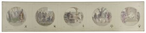 A párizsi Hôtel de Ville de Paris Lobau galériájának vázlata: La Milice. A közgyűlés. Szavazás. Igazságszolgáltatás. A kormány alkotó: Victor Jean Pierre Maziès