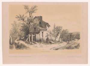 Boerderij op de Mont Valérien Mont Valériennél (cím a tárgyon) alkotó: Victor Lefranc