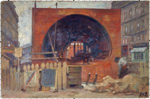 Les travaux du métropolitain place Saint-Michel en 1906, in 11-1906 (olaj)