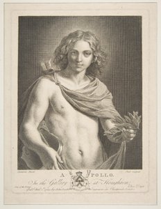 Apolló köpenyben, babérággal és hegedűvel, 1784. alkotó: Victor Marie Picot