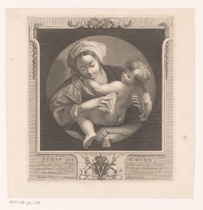 Nő gyermekkel Nővér és gyermek (cím a tárgyon) alkotó: Victor Marie Picot