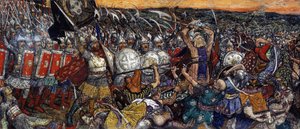 Bataille de Koulikovo – A kulikovoi csata szeptember 8-án alkotó: Victor Mikhailovich Vasnetsov