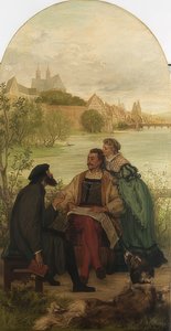 Hartmut von Kronberg lovag Oecolampadius reformátorral Bázelben