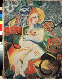 A terhesség öröme. Viktor (Victor) Nikandrovics Palmov (1888-1929) festménye, olaj, vászon