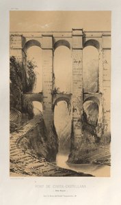 Festői építészet vagy a 15. századi műemlékek. És XVI. Századok: XV. és XVI. századi francia kastélyok: Pl. 50, Pont De Civita-Castellana (Római államok) alkotó: Victor Petit