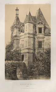 Festői építészet vagy a 15. századi műemlékek. És XVI. Századok: XV. és XVI. századi francia kastélyok: Pl. 78, Manoir de Belvau (Corrèze) alkotó: Victor Petit