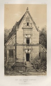 Festői építészet vagy a 15. századi műemlékek. És XVI. Századok: XV. és XVI. századi francia kastélyok: Pl. 81, FIEf Des Bordes-Compigny (Yonne) alkotó: Victor Petit