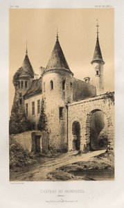 Festői építészet vagy a 15. századi műemlékek. És XVI. Századok: XV. és XVI. századi francia kastélyok: Pl. 89, Château du Vaumissel (Calvados) alkotó: Victor Petit