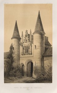 Festői építészet vagy a 15. századi műemlékek. És XVI. Századok: XV. és XVI. századi francia kastélyok: Pl. 96, Torteval (Calvados) rendház kapuja alkotó: Victor Petit