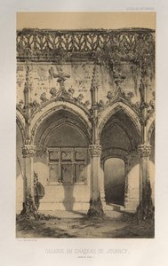 Festői építészet vagy a 15. századi műemlékek. És XVI. Századok: XV. és XVI. századi Chateaux De France: Pl. 41, Château De Jouancy galéria (Saone et Loire) alkotó: Victor Petit