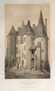 Festői építészet vagy a 15. századi műemlékek. És XVI. Századok: Chateaux De France a XV. és XVI. században: Pl. 45 Château De Chassy (Saône et Loire) alkotó: Victor Petit