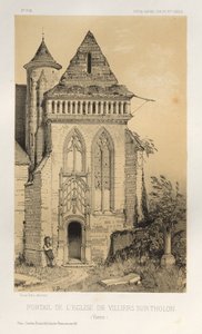 Festői építészet vagy a 15. századi műemlékek. És XVI. Századok: Chateaux De France a XV. és XVI. században: Pl.2, Villiers Sur-Tholon templom portálja (Yonne) alkotó: Victor Petit