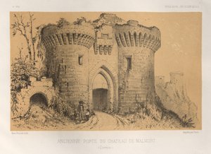 Festői építészet vagy a 15. századi műemlékek. És XVI. Századok: XV. és XVI. század francia kastélyai: Pl.6, Chateau De Malmort régi kapuja (Correze) alkotó: Victor Petit