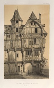 ...pl. 21, Old Houses A Rouen Seine-Inferieure, 1860-ban jelent meg. alkotó: Victor Petit