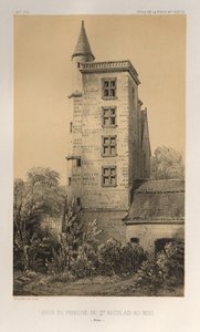 ...pl. 44, St. Nicolas-Au-Bois Aisne kolostorának tornya, 1860. alkotó: Victor Petit