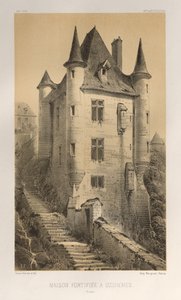 ...pl. 60, Erődített Ház az Uzerches Corrère-nél, 1860. alkotó: Victor Petit