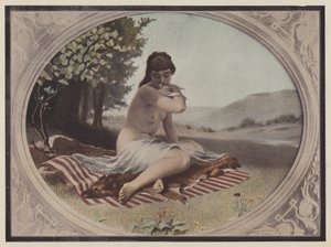 A nimfa (színes litho) alkotó: Victor Renault des Graviers