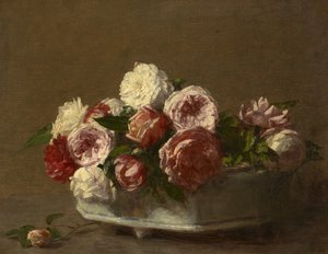 Rózsák egy porcelánültetőben, 1875-1900 körül alkotó: Victoria Dubourg