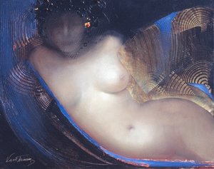 Cím nélkül, 2004 (olaj, vászon és arany levél)