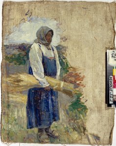 Aratógép (une moissonneuse) - Viktor Elpidiforovics Boriszov Muszatov (Boriszov Muszatov) (1870-1905) Peinture, Olaj, vászon 1896 - Állami Tretyakov Galéria, Moszkva 49,5x39,5