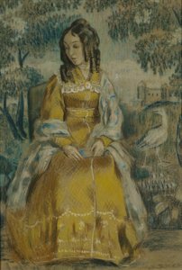 Lady by gobelin. Nagyezsda Sztanyukovics portréja, 1903 alkotó: Viktor Elpidiforovich Borisov Musatov
