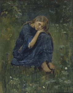 Alyonushka-tanulmány, 1881 alkotó: Viktor Mikhaylovich Vasnetsov