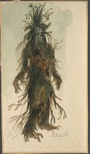 Leshy. Jelmezterv N. Rimszkij-Korszakov Snow Maiden című operájához, 1885. alkotó: Viktor Mikhaylovich Vasnetsov