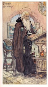 Szent Nestor krónikás, 1919 alkotó: Viktor Mikhaylovich Vasnetsov