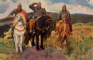 A harcosok, 1898, 1965. alkotó: Viktor Mikhaylovich Vasnetsov