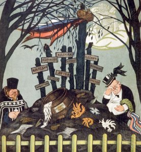 Az ellenforradalmárok sírja: Wrangel, Dutov, Kolchak, 1920-1921 körül (plakát) alkotó: Viktor Nikolaevich Deni