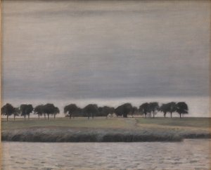 Előzetes tanulmány a "Solar Rain. Gentofte Lake" című filmhez alkotó: Vilhelm Hammershøi