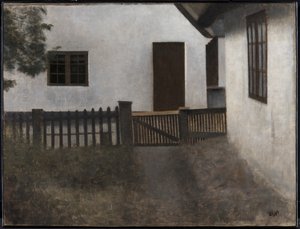 Házoromzatok. Frederiksværk. Nyár. alkotó: Vilhelm Hammershøi