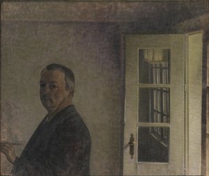 Önarckép. A Cottage Spurveskjul Sorgenfriben, Koppenhágától északra alkotó: Vilhelm Hammershøi