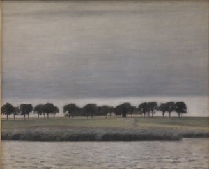 Tanulmány a Napesőre, Gentofte-tó alkotó: Vilhelm Hammershoi