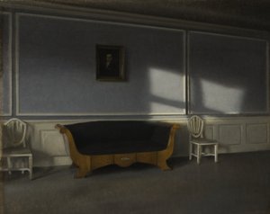 Napfény a szalonban III, 1905 körül alkotó: Vilhelm Hammershoi