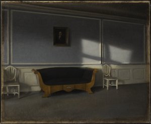 Napfény a szalonban III alkotó: Vilhelm Hammershøi