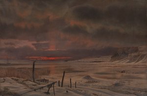 Téli este egy dán fiorddal alkotó: Vilhelm Kyhn