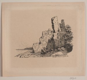 Bornholm sziklás partja alkotó: Vilhelm Kyhn