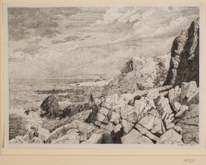 Bornholm sziklás partja alkotó: Vilhelm Kyhn