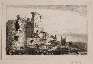 Hammershus Bornholmban alkotó: Vilhelm Kyhn